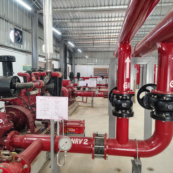 Helio Engineering Fire water pump house Testing and commissioning Projects